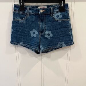 Wrangler Blue Floral Print Denim Shorts